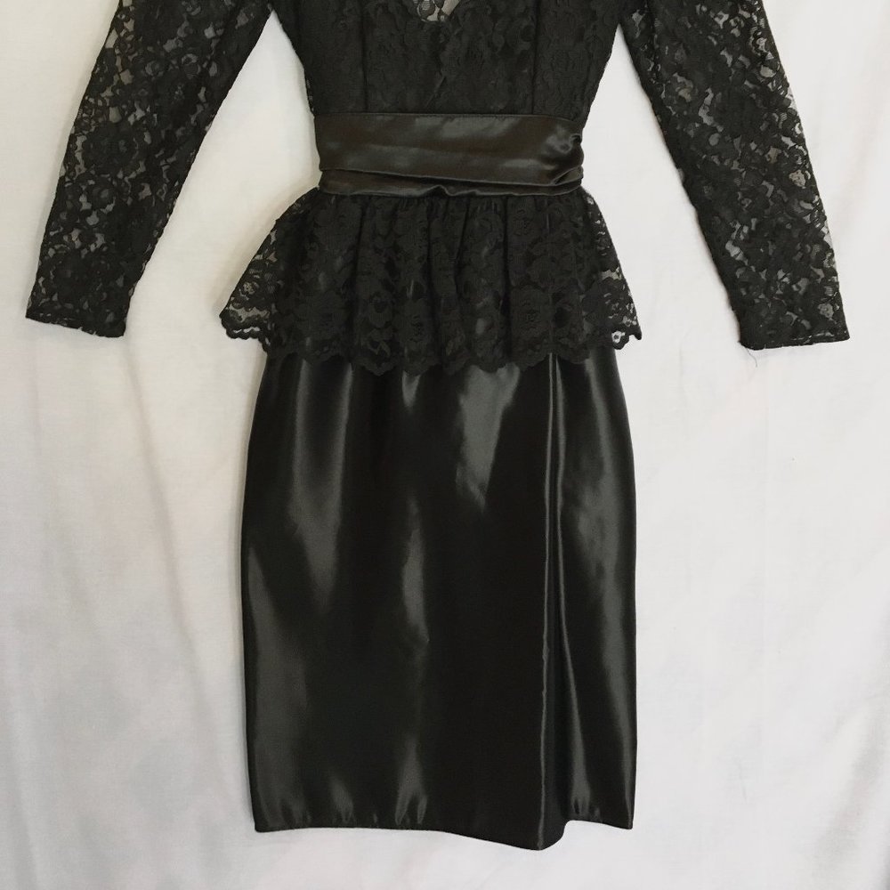 Vintage Gunne Sax dress Small Black 1980's-1990's - Picture 6 of 7